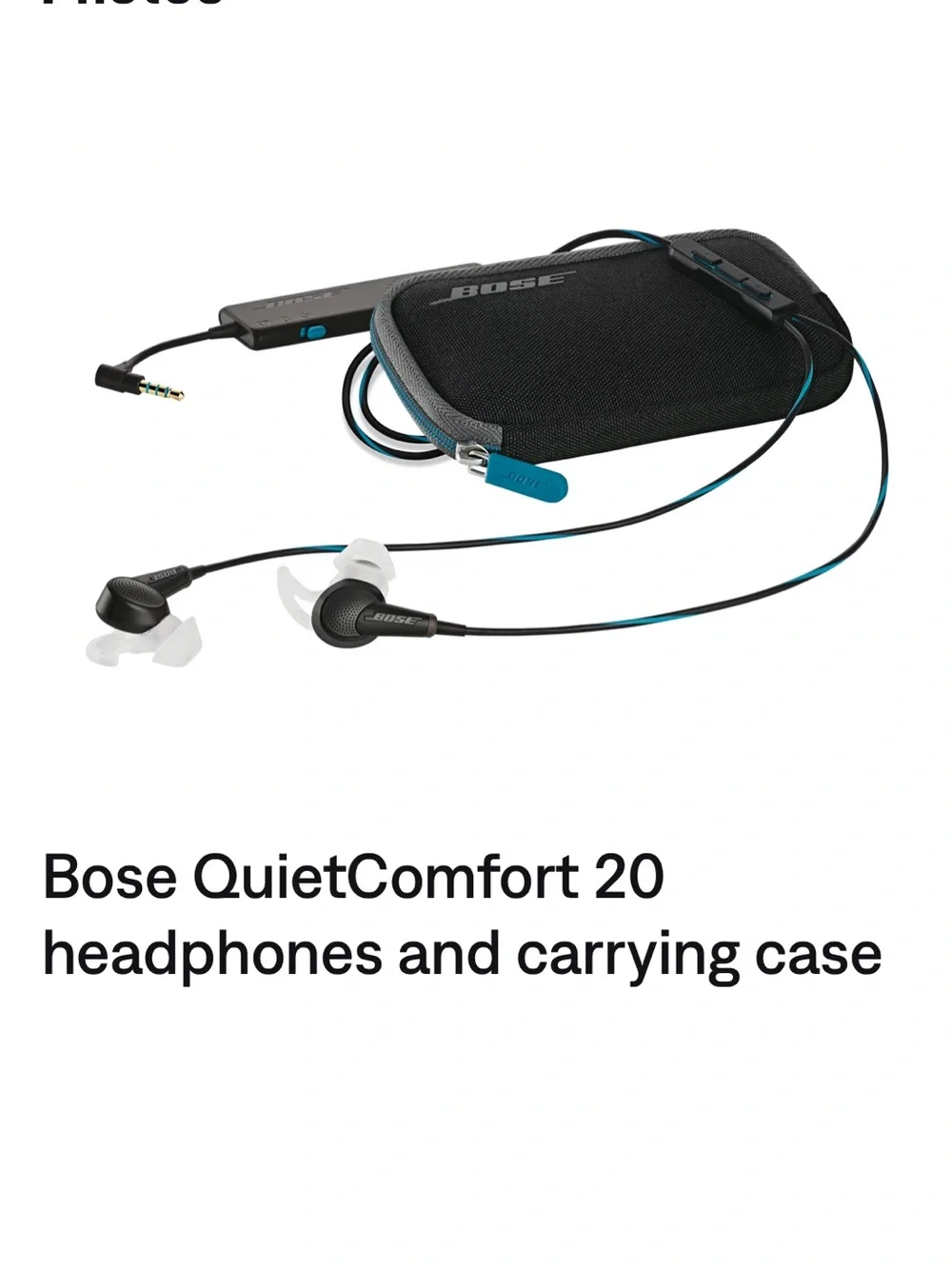 Bose Black and Blue Wired In-Ear Headphones with Carry Case